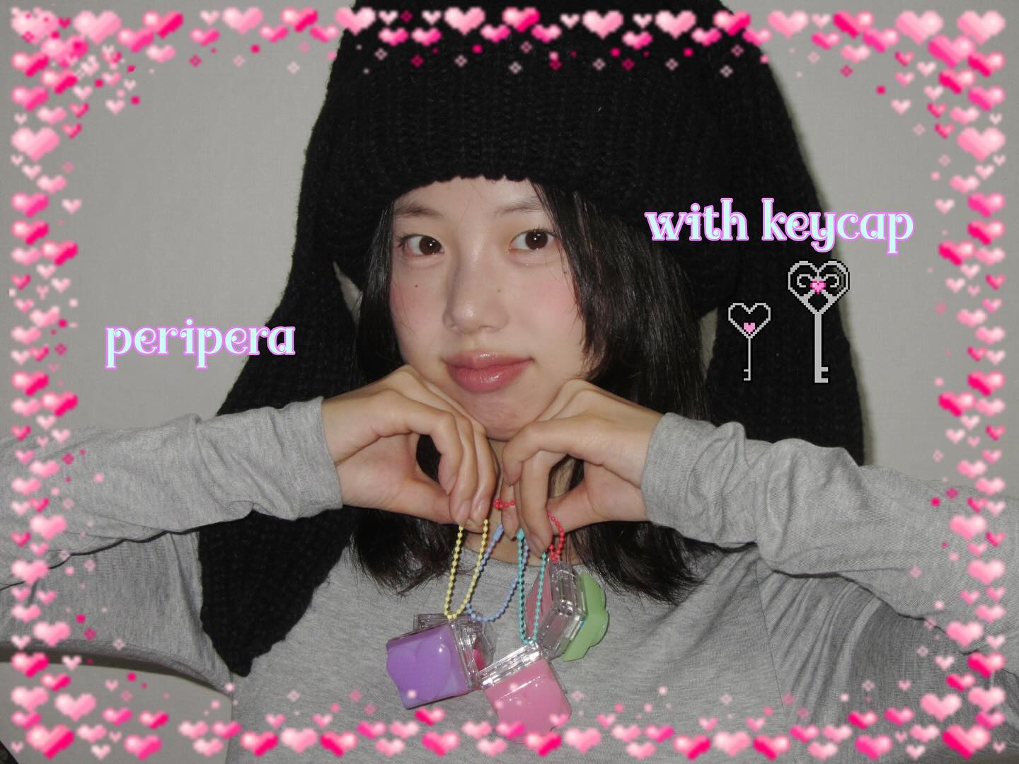 페리페라 톡 블러쉬 키캡 키링